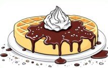 Klasik çikolatalı waffle görseli