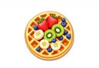 Meyveli waffle görseli